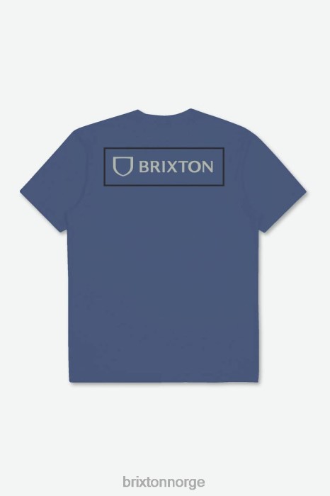 klær Brixton alpha block s/s skreddersydd t-skjorte pacific blå/mineralgrå/svart menn V0R6673 - Brixton Norge